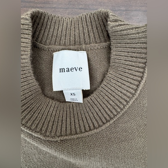 NWT - Maeve Olive Puff Sleeve Sweater - Picture 7 of 12
